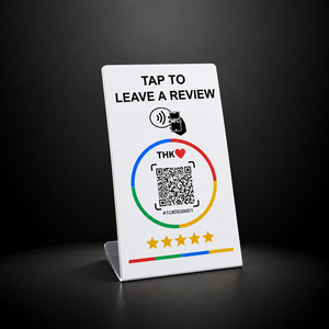Stand da Tavolo Nero con NFC e QR Code (TAP002)