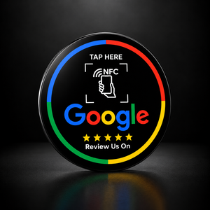 Adesivo Rotondo Nero con NFC (TAP009)