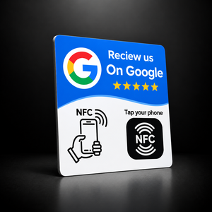 Card Adesiva Azzurra con testo NFC (TAP024)