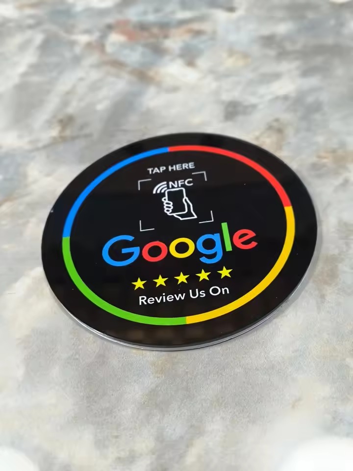 Adesivo Rotondo Nero con NFC (TAP009) - immagine 3